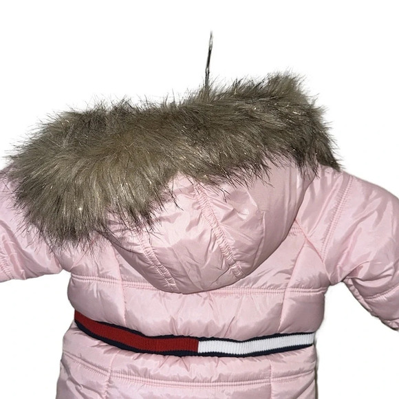 Tommy Hilfiger Pink Puffy Winter Coat Size 18 Months - Picture 4 of 4